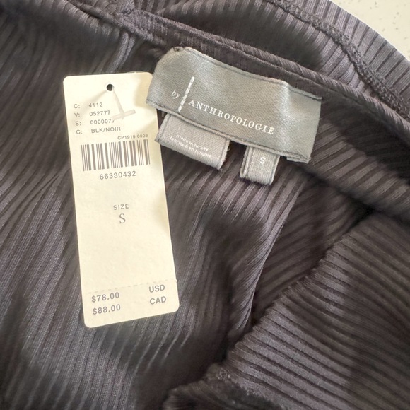 NWT New Never Worn Anthropologie Black Long Sleeve Top - Picture 3 of 5